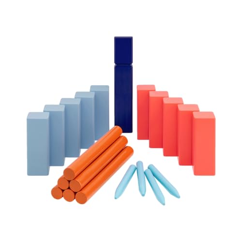 Remember Kupp | Wurf für Wurf zum Sieg mit farbigen Wurfhölzern | 1x König 6 Wurfhölzer 10 Spielsteine 4 Eckstäbe mit Baumwoll-Beutel für den Transport Remember Kupp | Wurf für Wurf zum Sieg mit farbigen Wurfhölzern | 1x König 6 Wurfhölzer 10 Spielsteine 4 Eckstäbe mit Baumwoll-Beutel für den Transport von Remember