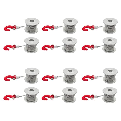 Remingtape 12 Stück 25T Lenken Getriebe Servo Winden Rad Trommel für 1/10 RC Raupen Auto TRX4 Axial SCX10 90046 D90 D110 von Remingtape