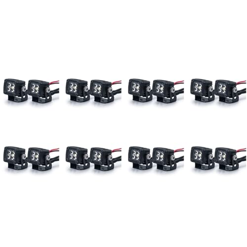 Remingtape 16x Modifizierte Scheinwerfer Spotlights Car Top Lights Bumper Lights für AXIAL SCX10 TRX4 TRX6 1/10 RC Crawler Car,A von Remingtape