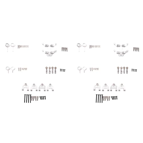 Remingtape 2Satz Metall Verbesserte Teile Lenkung Cup Swing Arm Plate Set für P929 P939 K969 K979 K989 K999 1/28 RC Auto, Silber von Remingtape