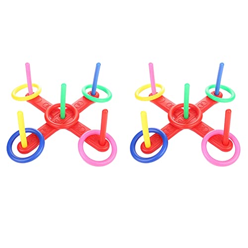 Remingtape 2X Ringwurf Spiel Quoits Hoopla Set Quoits Heringe Seil Ziel Kindergarten von Remingtape