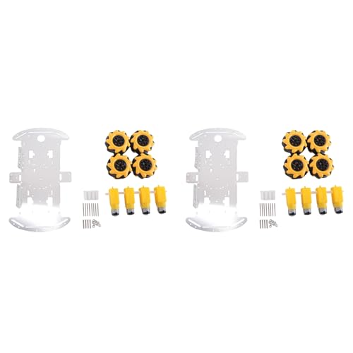 Remingtape 2X Smart Robot Car Kit Allrad-Smart-Mecanum-Rad, Einschichtiges Auto-Chassis Aus Aluminiumlegierung, DIY-Montagesatz von Remingtape