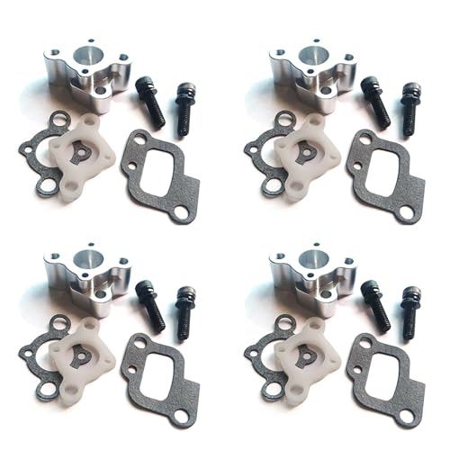 Remingtape 4X CNC Ansaug Krümmer Set für 23-30,5 CCM Gasmotor Zenoah Baja 5B 5T 5Sc 5Ive-T Rovan Motor von Remingtape