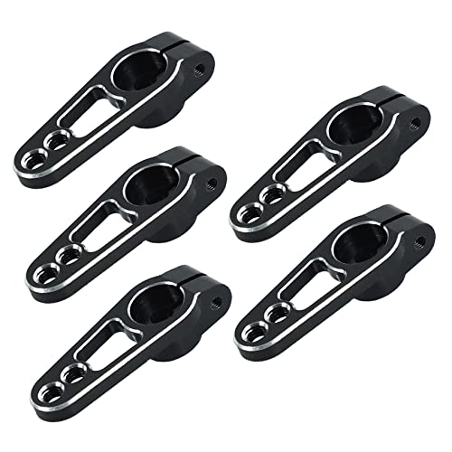 Remingtape 5 Stuecke Aluminium Legierung 25 T 31 mm Lenkung Servo Arm Horn für RC Auto Crawler Teile, Schwarz von Remingtape
