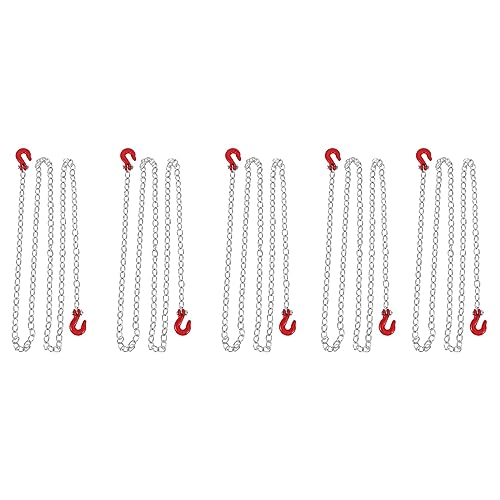 Remingtape 5X 1:10 RC Kriecher Zubehör Abschlepp Kette mit Anhänger Haken FÜR Axial SCX10 90046 CC01 D90 D110 RC Kletter Wagen von Remingtape