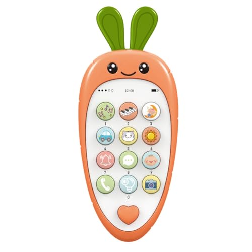 Remingtape Baby-Handy-Spielzeug mit Früherziehung und Musik, Lernpädagogisches Fake-Telefon für Kinder, Sensorisches Spielzeug für Kinder, Orange Remingtape Baby-Handy-Spielzeug mit Früherziehung und Musik, Lernpädagogisches Fake-Telefon für Kinder, Sensorisches Spielzeug für Kinder, Orange von Remingtape