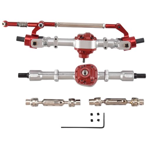 Remingtape Metall Vorder und Achse mit Antrieb Welle für MN D90 D91 D96 D99S MN-90 MN99S 1/12 RC Auto Upgrade Teile,2 von Remingtape