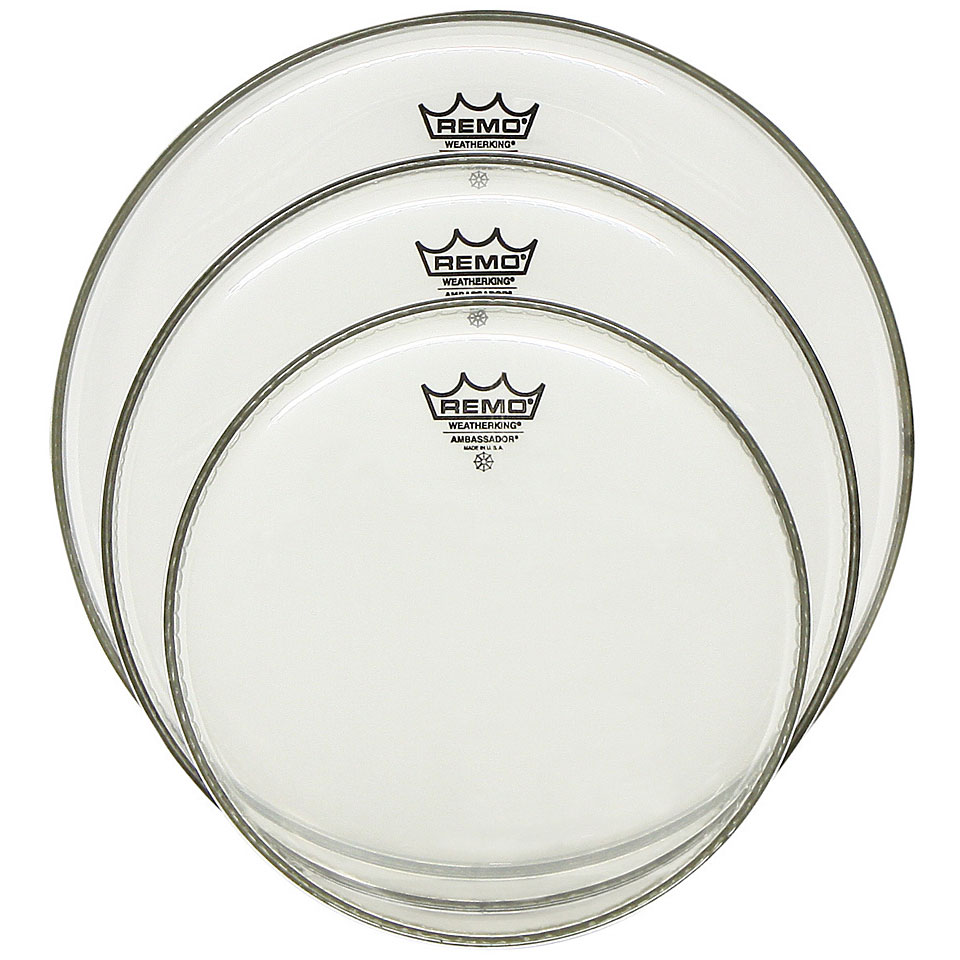 Remo Ambassador Clear 10"/12"/14" Fusion Drum Head Pack Remo Ambassador Clear 10"/12"/14" Fusion Drum Head Pack von Remo