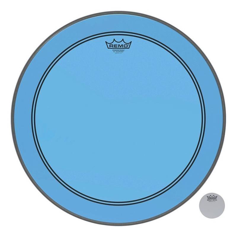 Remo Colortone Powerstroke 3 Clear P3-1318-CT-BU 18" Blue Bass Drum von Remo