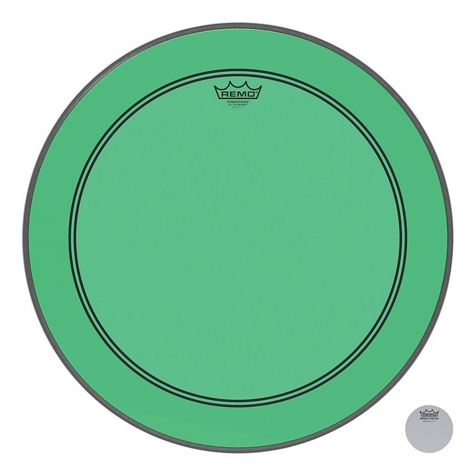 Remo Colortone Powerstroke 3 Clear P3-1318-CT-GN 18" Green Bassdrum Remo Colortone Powerstroke 3 Clear P3-1318-CT-GN 18" Green Bassdrum von Remo