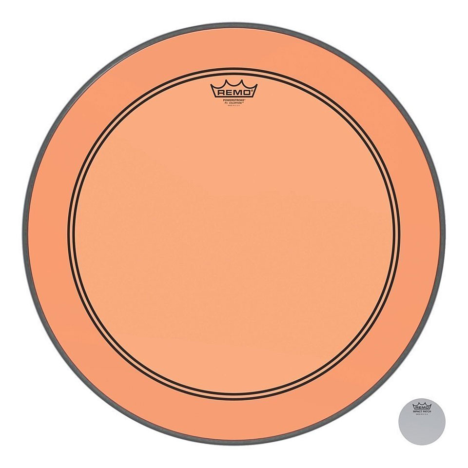 Remo Colortone Powerstroke 3 Clear P3-1318-CT-OG 18" Orange Bass Drum von Remo