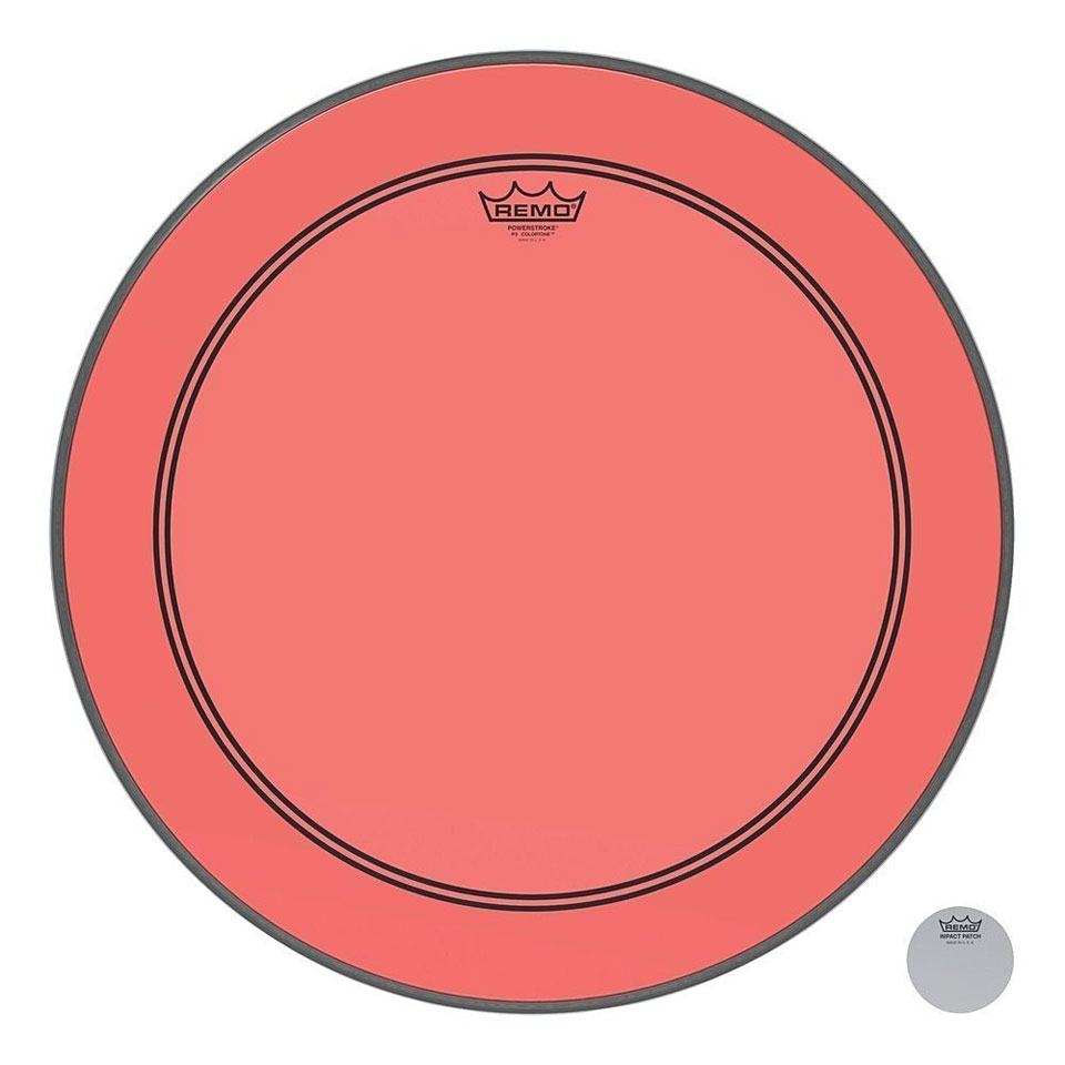 Remo Colortone Powerstroke 3 Clear P3-1322-CT-RD 22" Red Bass Drum He Remo Colortone Powerstroke 3 Clear P3-1322-CT-RD 22" Red Bass Drum He von Remo