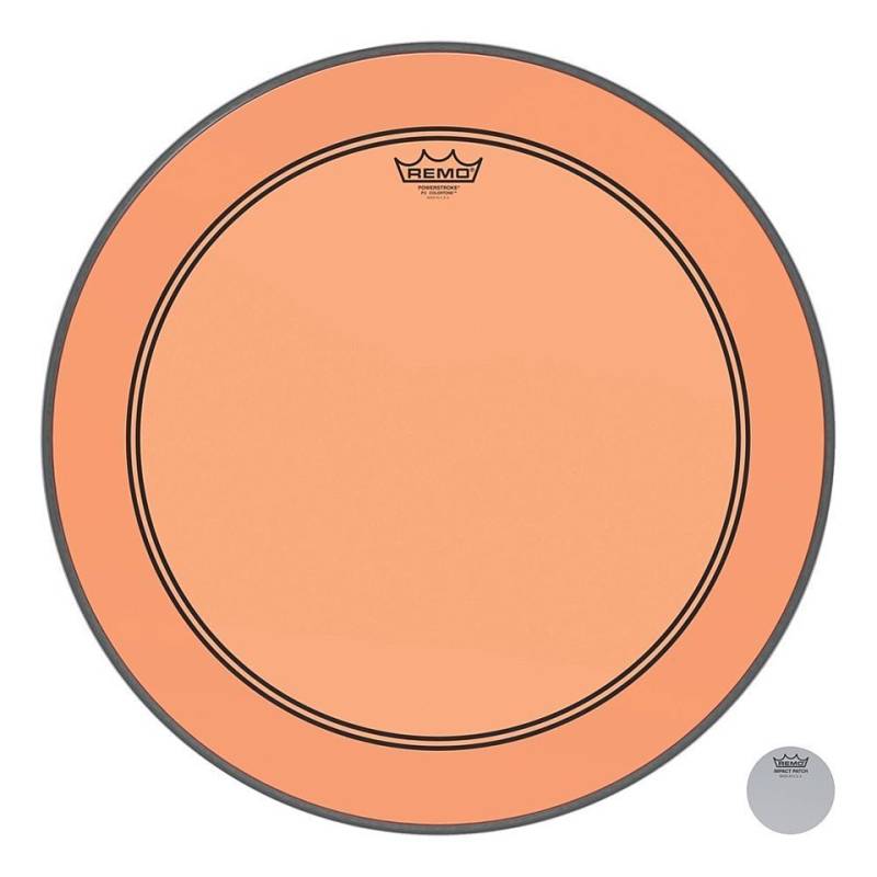 Remo Colortone Powerstroke 3 Clear P3-1324-CT-OG 24" Orange Bass Drum von Remo