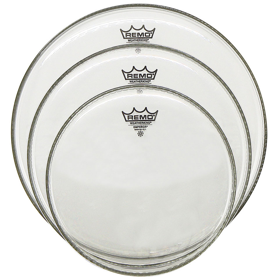 Remo Emperor Clear 12"/13"/16" Drum Head Pack Schlagzeug-Fell-Set von Remo