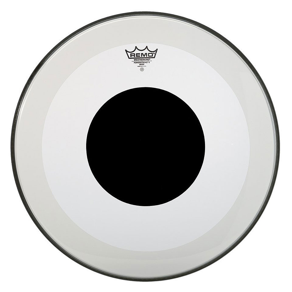 Remo Powerstroke 3 Clear P3-1322-10 22" Black Dot Bass-Drum-Fell Remo Powerstroke 3 Clear P3-1322-10 22" Black Dot Bass-Drum-Fell von Remo