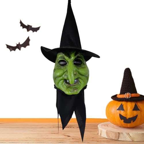 Renchey Hexendekoration - Kostümzubehör Blinkende Hexendekor - Halloween Deko Mit Licht Und Geräusch Für Drinnen Draußen Geisterhaus Partys von Renchey