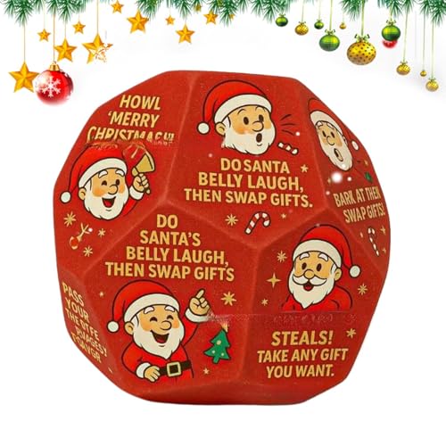 Renchey Weihnachten Tausch Würfel Brettspiel | Kinder Weihnachtsmann Geschenke Würfelspiel - Lustiges Holiday Spiel Geschenke für Erwachsene Mädchen Frauen Party Unterhaltung Aktivität Renchey Weihnachten Tausch Würfel Brettspiel | Kinder Weihnachtsmann Geschenke Würfelspiel - Lustiges Holiday Spiel Geschenke für Erwachsene Mädchen Frauen Party Unterhaltung Aktivität von Renchey