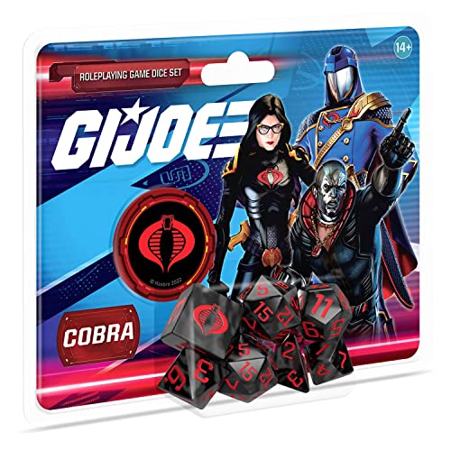 G.I. Joe Rollenspiel: Kobra-Würfel-Set, 8-teilig (7 Würfel, 1 d2 Münze), Renegade, RPG-Zubehör von Renegade Game Studios