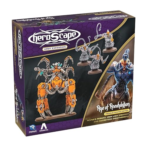 Renegade Game Studios Heroscape: Revna's Rebuke: Iron Lich Viscerot und Necrotech Wraithriders Army – Premium Painted Miniatur-Spielerweiterung, ab 14 Jahren, für 2–4 Spieler, 30–90 Minuten Spielzeit von Renegade Game Studios
