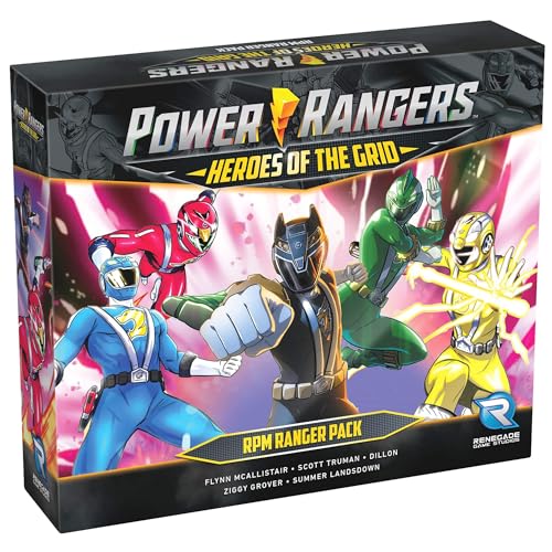 Renegade Game Studios: Power Rangers: Heroes of The Grid: RPM Ranger Pack - Erweiterung, 5 Ranger, neue Karten & Inhalte, Deck-Building Rollenspiel von Renegade Game Studios