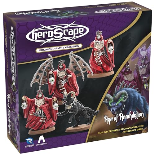 Renegade Games: Heroscape: Revnan Acolytes & Grave Grim - Armee-Erweiterung, 4 zusammengebaute unlackierte Figuren & 2 Armeekarten, Miniaturen Spielzubehör von Renegade Game Studios