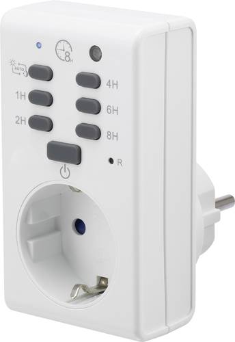 Renkforce 1289333 Steckdosen-Timer analog Tagesprogramm 1800W IP20 Dämmerungsfunktion, Countdown-Fu von Renkforce