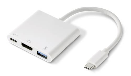 Renkforce RF-4366444 Adapter [1x USB-C® Stecker - 1x HDMI-Buchse, USB 3.2 Gen 1 Buchse A (USB 3.0), von Renkforce