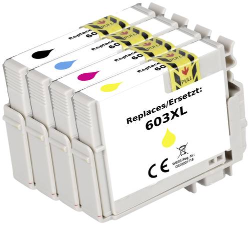 Renkforce Druckerpatrone ersetzt Epson 603XL, T03A6, T03A1, T03A2, T03A3, T03A4 Kompatibel Kombi-Pac von Renkforce