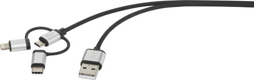 Renkforce Apple iPad/iPhone/iPod, USB 2.0 Anschlusskabel [1x USB 2.0 Stecker A - 1x USB 2.0 Stecker von Renkforce