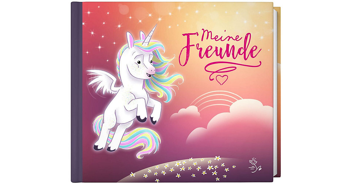 Buch - Meine Freunde - Freundebuch (Motiv: fliegendes Einhorn) von Renners Media Verlag