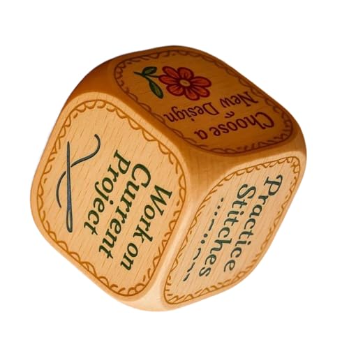 Renopfect Quilter Würfel | Holz Würfel 6 Seiten Quilter Entscheidungshilfe,Gravierter Bastelbedarf | Set Für Anfänger Enthusiasten von Renopfect