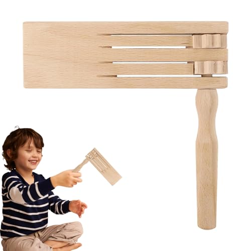 Hölzerne Ratsche Geräuschmacher – Spin Musikinstrument | Spin Noisemaker Traditionelles mexikanisches Instrument für Party von Renywosi