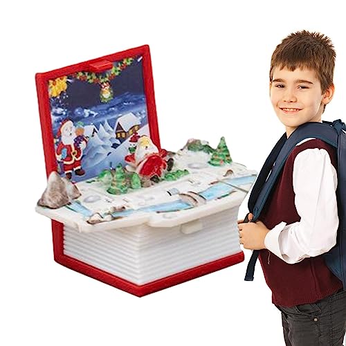 Renywosi Schlüsselanhänger 3D Mini Popup Book - Rucksack 3D Schlüsselanhänger Buch Spielzeug | 3D Spielzeug, kleines Geschenk für Jungen und Mädchen, Rucksack Fidget Toy, Popup 3D für von Renywosi