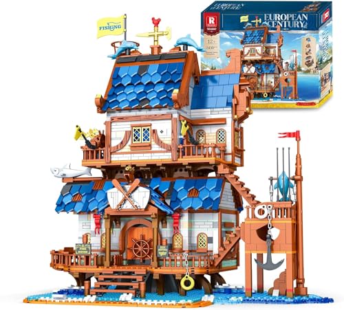 Reobrix 66007 Fischerhaus Bausteine, 2450 PCS Großes Schloss Klemmbausteine mit Lichtern, Bauspielzeug Lernspielzeug Kreative Geschenke für Jugendliche und Erwachsene, Bausteineset Reobrix 66007 Fischerhaus Bausteine, 2450 PCS Großes Schloss Klemmbausteine mit Lichtern, Bauspielzeug Lernspielzeug Kreative Geschenke für Jugendliche und Erwachsene, Bausteineset von Reobrix