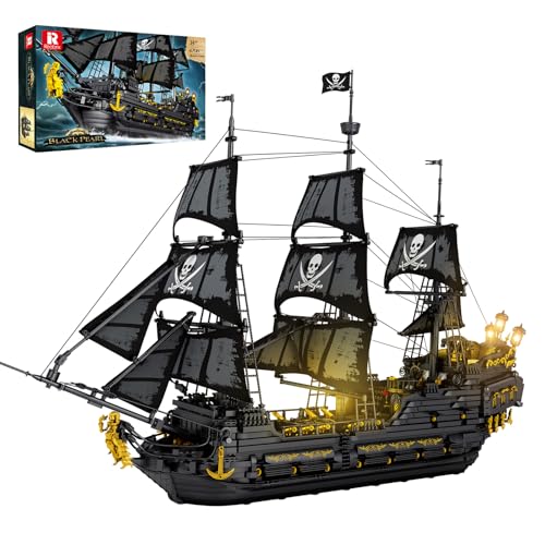 Reobrix 66036 Piratenschiff Modell Klemmbausteine,Groß Black Pearl Boot Schiff Bauspielzeugsets Mit Light, Segelschiff Modellbausatz,Geburtstagsgeschenk für Erwachsene und Jungen,(4708 Stücke) Reobrix 66036 Piratenschiff Modell Klemmbausteine,Groß Black Pearl Boot Schiff Bauspielzeugsets Mit Light, Segelschiff Modellbausatz,Geburtstagsgeschenk für Erwachsene und Jungen,(4708 Stücke) von Reobrix