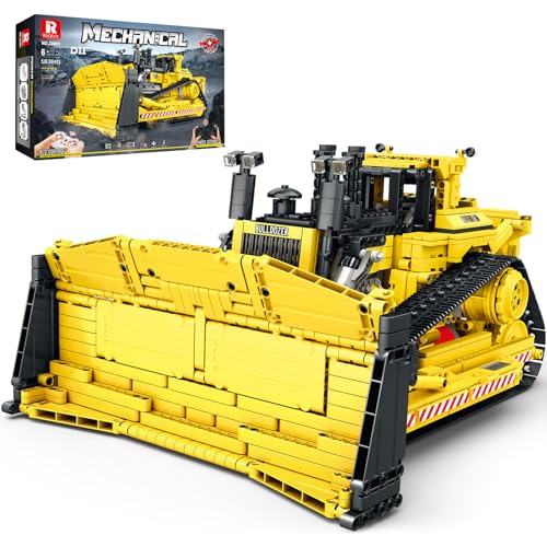 Reobrix D11 Bulldozer-Bauset, App-Fernbedienungslader, RC-Bulldozer, Konstruktionsspielzeug mit 2,4 GHz Mehrspieler-Modus 22001, Traktor für Kindergeburtstag, 1988 Teile Reobrix D11 Bulldozer-Bauset, App-Fernbedienungslader, RC-Bulldozer, Konstruktionsspielzeug mit 2,4 GHz Mehrspieler-Modus 22001, Traktor für Kindergeburtstag, 1988 Teile von Reobrix