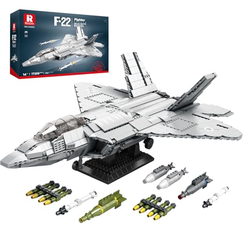 Reobrix F-22 Fighter Jet Bausets für Erwachsene, Militär Raptor Fighter Display Modell 33020, Technisches Militärflugzeug Sammelset, Spielzeug Geschenke für Luftfahrtfans Jungen Mädchen 14+ (1837 PCS) Reobrix F-22 Fighter Jet Bausets für Erwachsene, Militär Raptor Fighter Display Modell 33020, Technisches Militärflugzeug Sammelset, Spielzeug Geschenke für Luftfahrtfans Jungen Mädchen 14+ (1837 PCS) von Reobrix