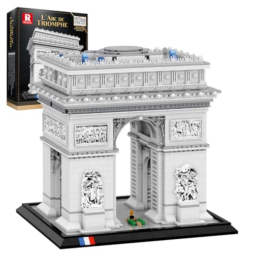Reobrix Arc de Triomphe Architekturmodell Bausatz, Frankreichs Berühmtes Wahrzeichen 66024, Modulares Gebäude-Set für Erwachsene, Architektur-Enthusiasten und Sammler von Reobrix