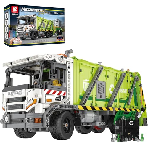 Reobrix Komprimiertes Müllwagen-Baustein-Spielzeugset 22022 von Reobrix
