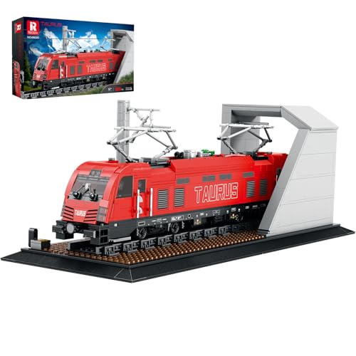 Reobrix MOC Baustein-Set mit Standfuß, klassisches Auto-Baustein-Set, Retro-Taurus-Elektrozug 66020, Modell für erwachsene LKW-Liebhaber, Geschenke für Kinder, Jungen und Mädchen, Heimdekoration, 1939 von Reobrix