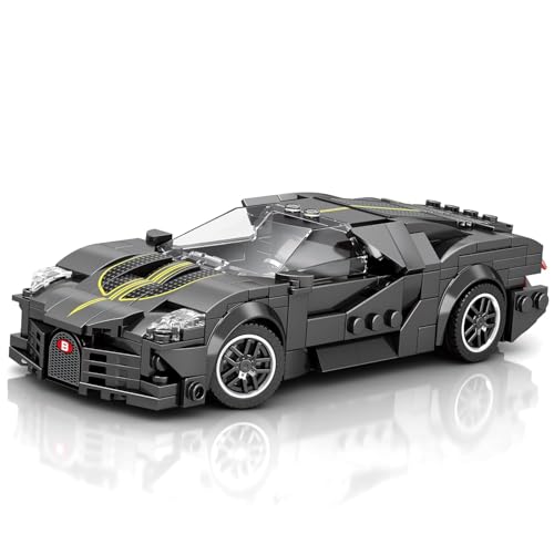 Reobrix 685 Auto La Voiture Noire Modell - Premium Klemmbausteine Spielzeug, Kompatibel mit Lego, 417 Teile, Bausatz für Jungen und Erwachsene, Hochwertiges Modellauto für Sammler und Fans von Reobrix