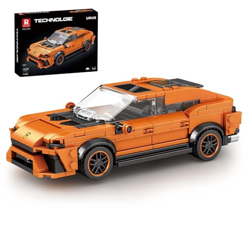 Reobrix Technik 690 Spielzeug-Auto, Bausteinmodell, Bausatz für Modellauto, Supersportwagen für Kinder und Erwachsene, 2023 Neu Kollekti, kompatibel mit Lego (408 Teile) von Reobrix