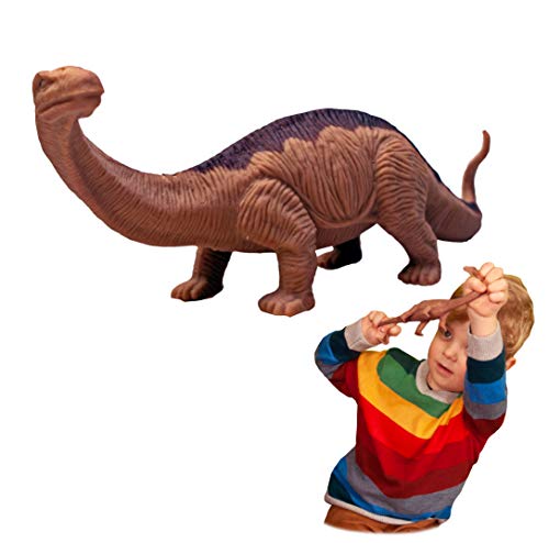 Rep Pals - Brontosaurus, Dehnbares Spielzeug von Deluxebase. Super Dehnbare Tierrepliken, die Sich echt anfühlen, ideal für Kinder von Rep Pals