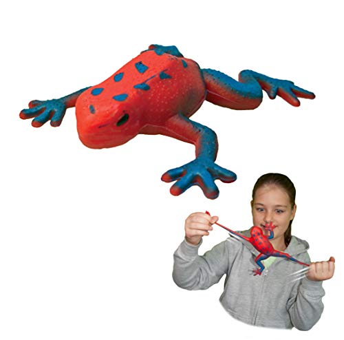 Rep Pals - Erdbeerfrosch, Dehnbares Spielzeug von Deluxebase. Super Dehnbare Tierrepliken, die Sich echt anfühlen, ideal für Kinder von Rep Pals