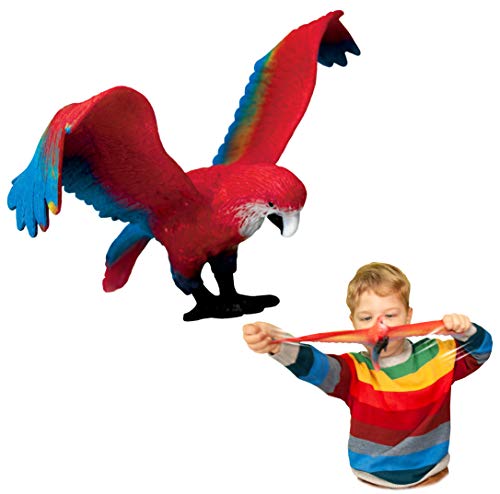 Rep Pals - Papagei, Dehnbares Spielzeug von Deluxebase. Super Dehnbare Tierrepliken, die Sich echt anfühlen, ideal für Kinder von Rep Pals
