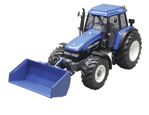 Replicagri New Holland 8360 mit Godet Dreipunktschaufel in der Fronthydraulik Modell 1:32 von Replicagri