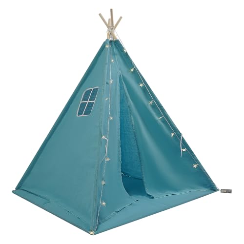 Zelt für Kinder,Faltbares Spielzelt aus Baumwolle,Kinderzelt mit Bodenmatte und Lichterkette,Spielhaus für drinnen & draußen,120 * 120 * 140cm Zelt für Kinder,Faltbares Spielzelt aus Baumwolle,Kinderzelt mit Bodenmatte und Lichterkette,Spielhaus für drinnen & draußen,120 * 120 * 140cm von Repomanda
