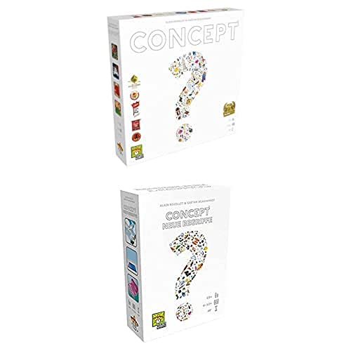 Bundle aus Asmodee | UNBOX NOW | Concept + Concept Neue Begriffe | Grundspiel + Erweiterung | Familienspiel | Nominiert zum Spiel des Jahres 2014 | 4-12 Spieler | Ab 10+ Jahren | 40+ Minuten | Deutsch von Repos Production