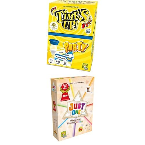 Party Bundle, Time's Up! Party, Ratespiel, 4-12 Spieler, Ab 12+ Jahren, 40+ Minuten + Just One, Grundspiel, Spiel des Jahres 2019, 3-7 Spieler, Ab 8+ Jahren, 20+ Minuten, Deutsch Party Bundle, Time's Up! Party, Ratespiel, 4-12 Spieler, Ab 12+ Jahren, 40+ Minuten + Just One, Grundspiel, Spiel des Jahres 2019, 3-7 Spieler, Ab 8+ Jahren, 20+ Minuten, Deutsch von Repos Production