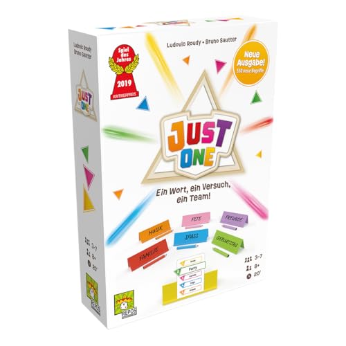 Repos Production, Just One (Refresh), Partyspiel, 20 Minuten, für 3-7 Spieler ab 8+ Jahren, Spiel in Deutsch von Repos Production